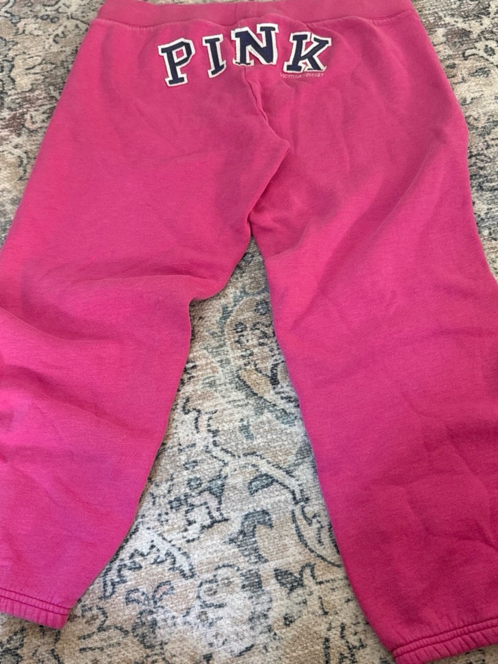 PINK Victoria's Secret Bright Pink Logo Back Sweatpants
